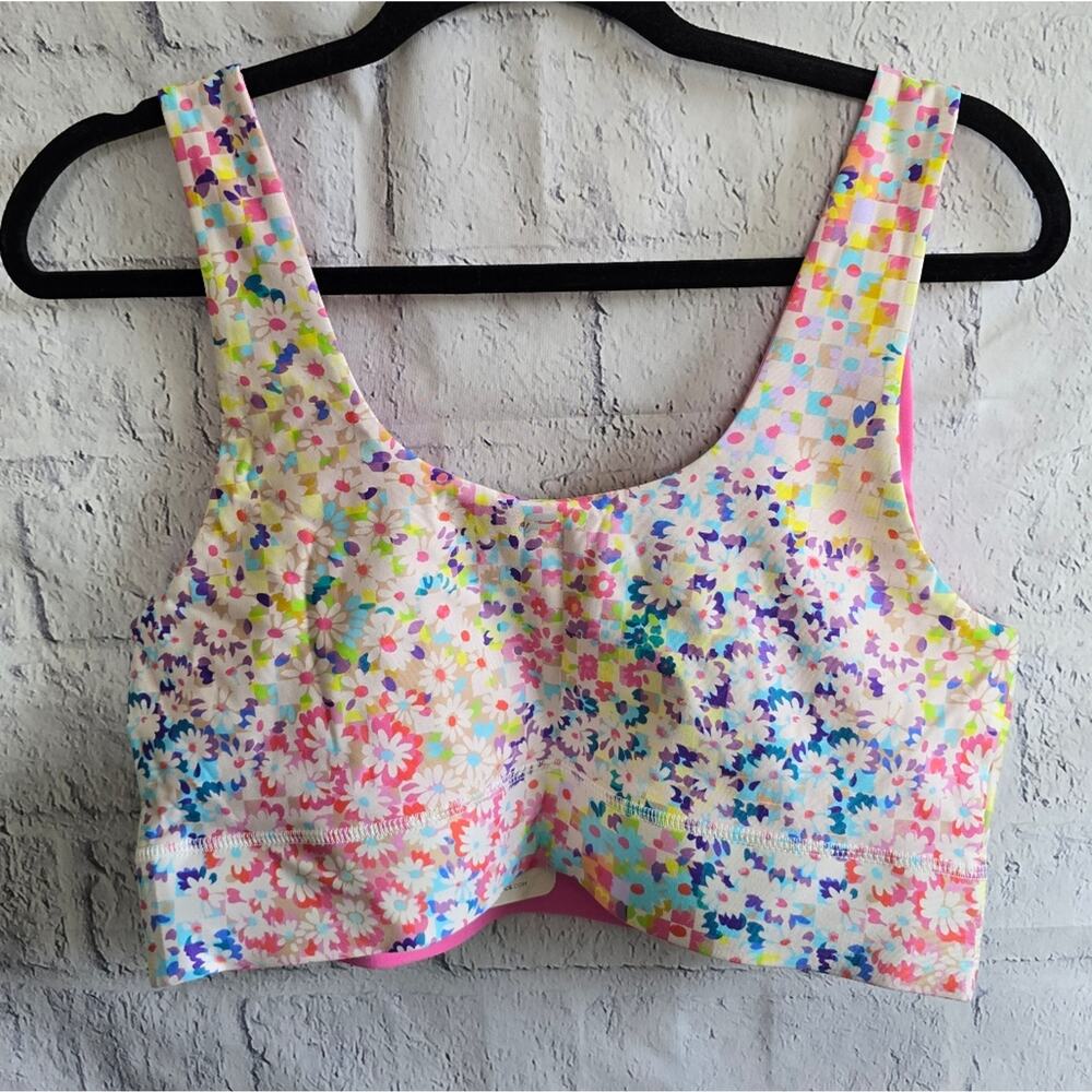 NWT Fabletics Harlyn Reversible Floral Midi Medium-Impact Sports Bra XL - Picture 4 of 11